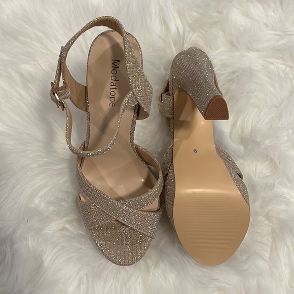 Modatope Platform High Heels Sandals for Women Ankle Strap Heel Sandals - Picture 8 of 12